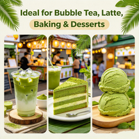 Poudre de Matcha Culinaire de Grade 2A à Marque Blanche Personnalisée 50g/Boîte Sans Additifs pour Latte, Pâtisserie et Desserts
