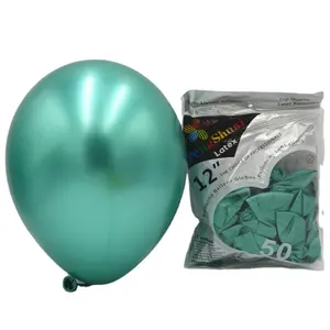 China Happy Birthday Party 12 Inch Metallic Helium Latex Globo Ballons Chrome Balloon