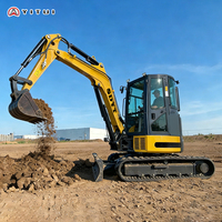 Mini-excavatrice diesel sur chenilles de 3,5 tonnes, micro-pelle hydraulique CE EPA pour travaux de jardinage et de construction avec godet personnalisé 2026