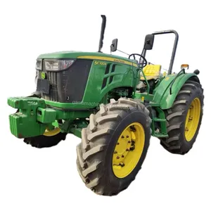 Equipamento agrícola John Deer 5E-1004 usado na Turquia tratores agrícolas 4x4 com arado e carregadeira frontal