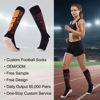 Chaussettes de sport en molleton Terry, noires et blanches, antidérapantes, hautes jusqu'au genou, pour le football, pour les jeunes, chaussettes de performance pour le printemps