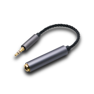 3.5mm To 6.35mm Audio <b>Adapter</b> Cable Male To Female Braided Shielded For <b>Headphones</b> Desktop Amplifiers - Product Image 3