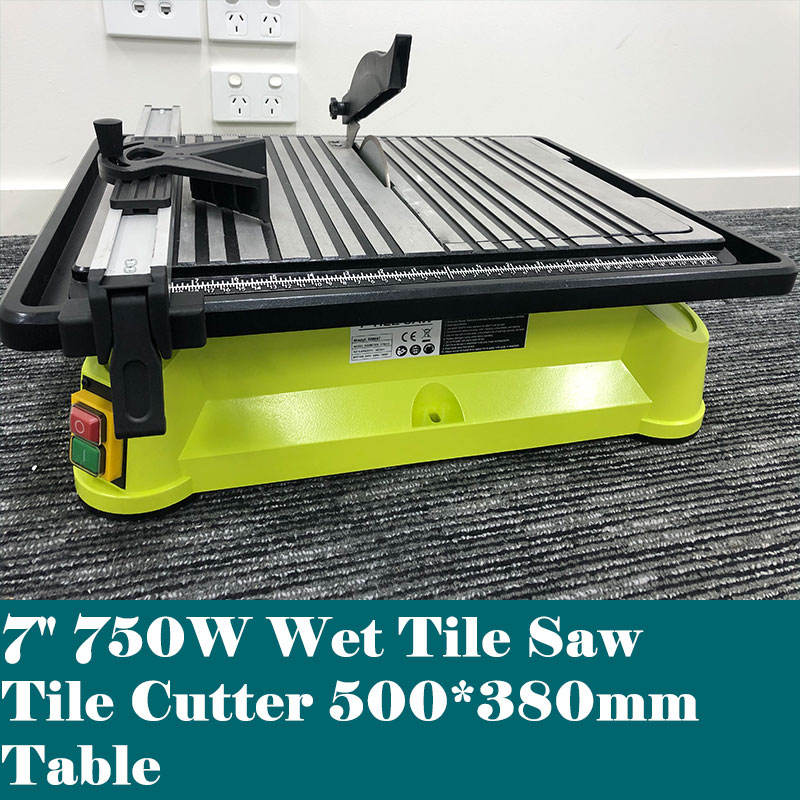 7" Electric Wet Tile Saw - 750W Motor for Precise Cutting