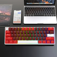 Clavier mécanique sans fil Mathew Tech HW61 Mini 60% RGB pour jeux 61 touches