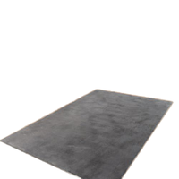 Tapis de salon TT Home, fabriqué à la machine, à poils longs, doux, moderne, couleur unie, moelleux, résistant aux taches, couleur beige, taille 160x220cm