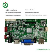 Placa controladora LCD de alta definición V53 con 2 puertos USB, control táctil AV USB, puerto serie RS-232