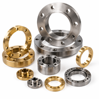 Pièces tournées CNC de précision sur mesure en acier inoxydable, aluminium, laiton, cuivre, anneaux à bride fendue, plaques de montage à trous de boulons, OEM ODM