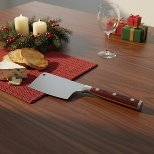 Coltello da Torta e <span class=keywords><strong>Formaggio</strong></span> Personalizzato con Etichetta Privata, Lama in Acciaio Inossidabile Resistente e Manico in Legno - Product Image 5