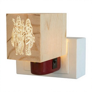 Diffuseur d'aromathérapie en bois à brancher - Support pour bâtonnets d'arôme - Chauffe-encens avec couvercle en bois sculpté - Product Image 4