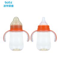 Bebas BPA PPSU Leher lebar Botol susu bayi 160ml 240ml 320ml OEM Produsen Logo kustom Dengan merek Anda Pegangan Dot Botol susu
