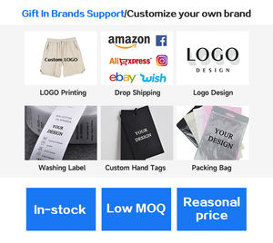 Men's Retro High Street Sports Cotton <b>Shorts</b> Factory Stock Summer Collection Eco-Friendly Hip-Hop Loose Five Pant Elastic <b>Waist</b> - Product Image 6