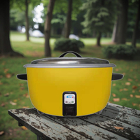 Mini cuiseur à riz électrique automatique boîtier en acier inoxydable jaune pour usage domestique et extérieur