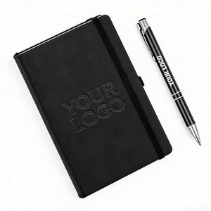 High Quality Business Office Lined Personalized UV Printed Hardcover PU Leather 80 <b>Sheets</b> Notebooks Promotion Gift - Product Image 1