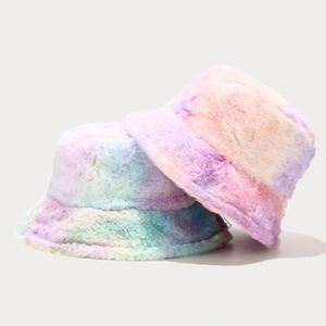 Chapeau Bob Unisexe Personnalisé en Fausse Fourrure Tie-Dye avec Logo Brodé pour Sport d'Hiver et Cyclisme en Extérieur – Vente en Gros - Product Image 1