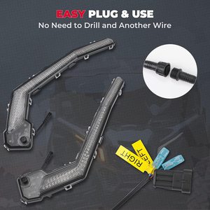 Lampes à sourcils juridiques de rue pour <span class=keywords><strong>Can</strong></span> <span class=keywords><strong>am</strong></span> <span class=keywords><strong>Maverick</strong></span> X3 Clignotant blanc/ambre avec couleurs RVB - Product Image 5