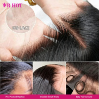 Perruques de cheveux humains bruts super premium double drawn, lisses comme des baguettes, de 28 à 30 pouces, sans colle, avec dentelle HD 13x4 ou 13x6, pour femmes noires
