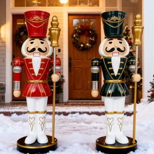 Figurines de Noël en fibre de verre de grande taille pour usage commercial, décorations de Noël d'extérieur, grands ornements de Noël, <span class=keywords><strong>casse</strong></span>-noisettes - Product Image 4