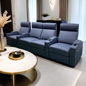 Sofá de cine en casa de estilo simple de lujo, sillón individual, sala de estar tumbado viendo la televisión, películas, cómodo estiramiento eléctrico - Product Image 3