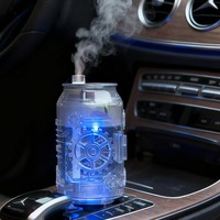 Diffuseur de parfum automatique intelligent pour voiture, avec lumière nocturne colorée et effet flamme, vente en gros disponible.