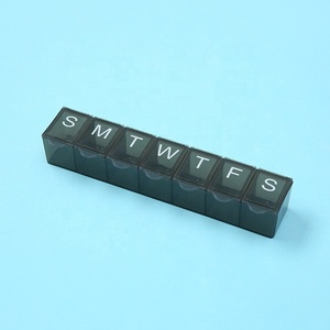 Wholesale Medibox Portable Plastic Seven-Grid Transparent Long <b>Tablets</b> Capsule Pill Storage Box <b>7</b>-Day Travel Pocket Made China - Product Image 6