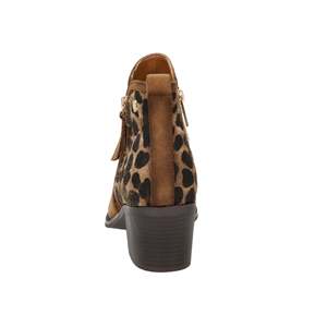 Women's Heeled Ankle <b>Boots</b> Camel 6 Cm Heel Size 36 37 38 39 40 <b>Leopard</b> Back Panel - Product Image 3