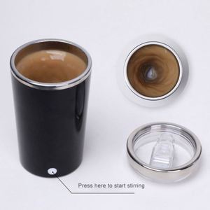 Tasse à mélange automatique personnalisée, gobelet portable en acier inoxydable réutilisable, mélangeur automatique pour lait, café, eau, avec couvercle - Product Image 4