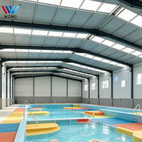 Arena Deportiva Prefabricada para Baloncesto Interior, Estructura de Acero de Gran Envergadura, Personalizada para Centro Deportivo, Diseño Insonorizado
