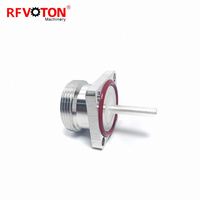 Connecteur RF femelle 7/16, connecteur DIN femelle nickelé, bride micro-ondes PTFE, connecteur DIN L29, douille M5