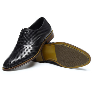 Leather men's British formal business genuine leather summer breathable men's pointed-<b>toe</b> Oxford casual men's shoes - Product Image 4
