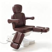 Fauteuil de podologie électrique professionnel à 2 moteurs, avec fente pour les jambes, pour traitement médical et esthétique