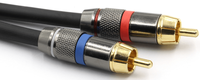 Câble audio-vidéo double 6.35mm TS Mono 1/4 Jack mâle vers double RCA mâle PVC gainé avec blindage de tresse