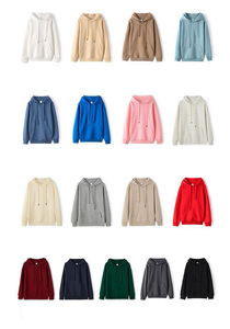 Sweat-shirt à capuche décontracté en coton 100% solide avec poche avant, coupe ample, tissu respirant pour homme - Product Image 6