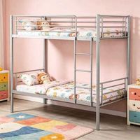 Lit superposé en métal ODM/OEM directement de l'usine, lit en acier double sur double, gain de place, pour dortoir scolaire et hébergement du personnel