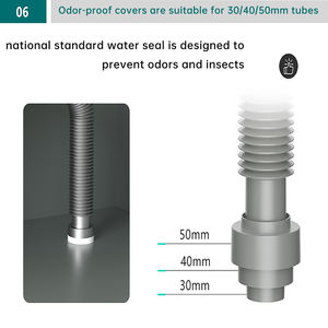 Siphon <span class=keywords><strong>de</strong></span> <span class=keywords><strong>lavabo</strong></span> relevable avec <span class=keywords><strong>tuyau</strong></span> télescopique en PP flexible – Évacuation <span class=keywords><strong>de</strong></span> <span class=keywords><strong>salle</strong></span> <span class=keywords><strong>de</strong></span> <span class=keywords><strong>bain</strong></span> anti-odeurs et anti-insectes - Product Image 6