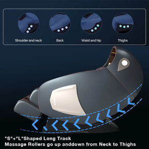 Luxus schwarzer Massagesessel Sl Track <span class=keywords><strong>Back</strong></span> Scratcher Ganzkörpermassage 4D-Null-Schwerkraft-Massagesessel - Product Image 6