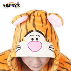 AIMINYZ Vente en gros <span class=keywords><strong>2023</strong></span> Offre Spéciale Flannei Chaud Populaire Onesie Pijamas Loose Oversize Femmes Vêtements de nuit Loisirs Cartoon Enfant Pyjamas - Product Image 4