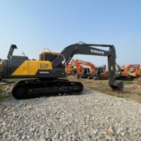 حفارة زاحفة VOLVO EC210 بمحرك EPA مستعملة لأعمال الحفر، آلة حفر هيدروليكية للتعدين بوزن 21 طن