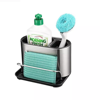 Panier organisateur d'évier de cuisine en acier inoxydable Support de cuisine Porte-baguettes
