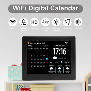 Giá tốt Wifi kỹ thuật số calenadar nhà Trạm thời tiết kỹ thuật số Nhiệt kế ẩm kế trong nhà ngoài trời cảm biến không dây thời tiết - Product Image 2