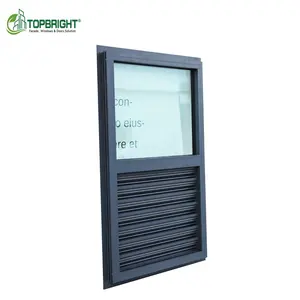 Hotel Customized Large Soundproof Window Design Easy to Install PTAC Unit Ventilation Double Glazed Aluminum Windows