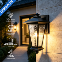 Lámpara de Pared Moderna de Aluminio con LED para Exteriores, E26, IP44, Impermeable, con Pantalla de Vidrio y 3 Años de Garantía