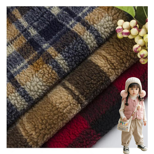 最新创新100% 涤纶纺织品单面印花夏尔巴羊毛面料 - Product Image 1