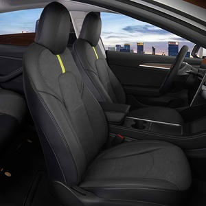 ลดราคาจากโรงงาน PopAutoStudio ชุดหุ้มเบาะรถยนต์หนัง+กำมะหยี่แบบเต็มชุด 360 องศา สำหรับ <span class=keywords><strong>Tesla</strong></span> <span class=keywords><strong>Model</strong></span> <span class=keywords><strong>3</strong></span> รุ่นนุ่มพิเศษ ใช้ได้ทุกฤดู - Product Image 3