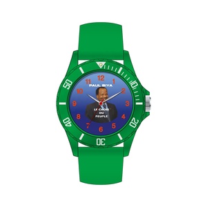 Klantlogo Goedkoop Cadeau Verkiezingshorloge 43mm Quartz uurwerk Glazen wijzerplaat Siliconen band voor campagne - Product Image 4