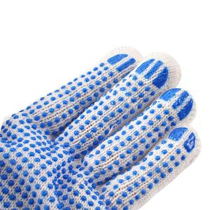 Guantes industriales de puntos de PVC, guantes antideslizantes de seguridad para trabajo, guantes de protección de manos, guantes de trabajo de punto de algodón impermeables para hombres - Product Image 2