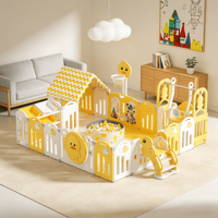 Parc pour bébé pliable en plastique moderne, modèle transfrontalier, avec pliage facile et espace interactif parent-enfant