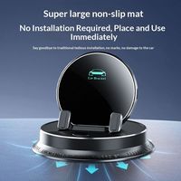 Pengisi Daya Mobil Nirkabel 15W |   Penjepit Pengunci Otomatis Sensor Cerdas |   360 °   Dudukan Dasbor Mini yang Dapat Diputar |   A9S Penyangga Ponsel Lipat yang Dapat Digunakan Kembali