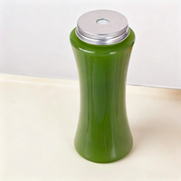 Bouteilles en plastique PET épaissies à taille fine, jetables, avec couvercles, pour boissons à emporter, jus frais et bubble tea