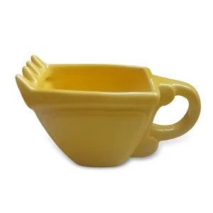 陶瓷现代3D咖啡杯挖掘机桶茶杯石器挖掘机浸桶批发马克杯