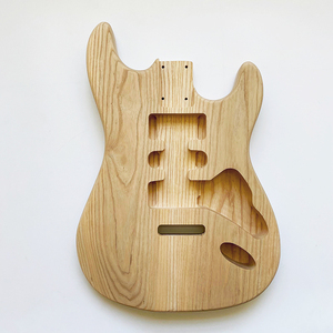 Cuerpo de guitarra DIY al por mayor, sin acabar, en blanco, de fresno SSS, en venta - Product Image 2